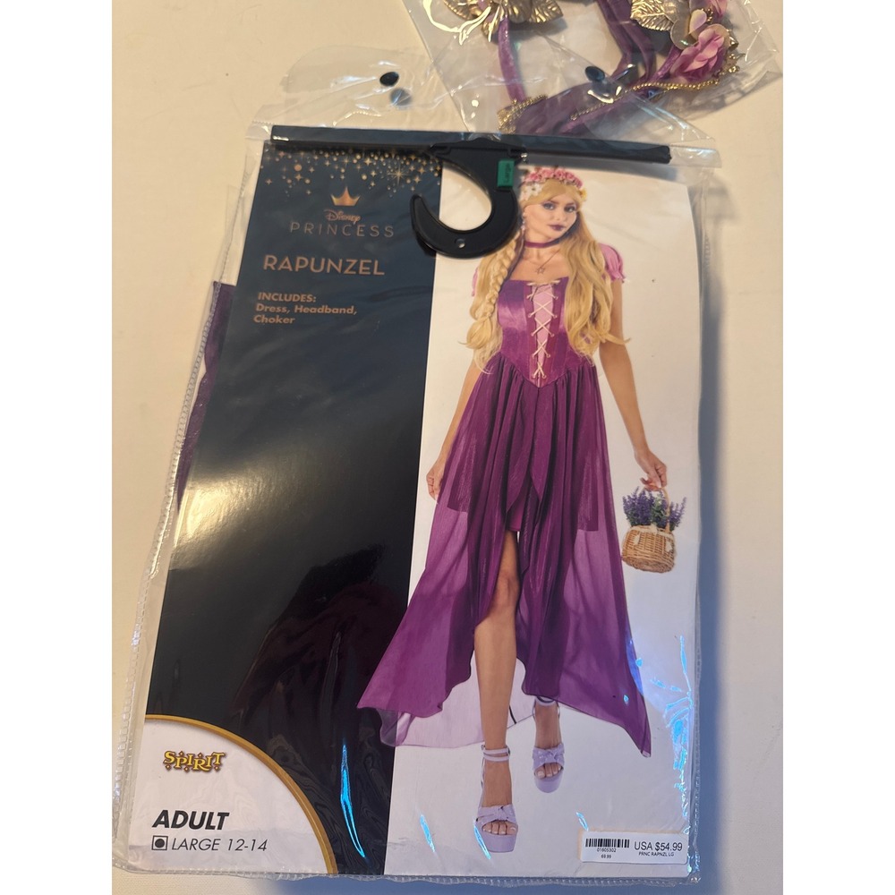 Halloween costume Adult Rapunzel Disney Princess Spirit. Brand New L